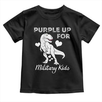 Purple Up For Military Kids Toddler T Shirt Military Child Month Dinosaur