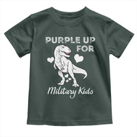 Purple Up For Military Kids Toddler T Shirt Military Child Month Dinosaur