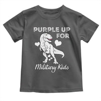 Purple Up For Military Kids Toddler T Shirt Military Child Month Dinosaur