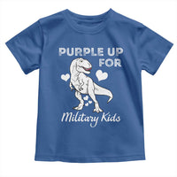 Purple Up For Military Kids Toddler T Shirt Military Child Month Dinosaur