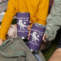 Purple Up For Military Kids Tumbler Cup Military Child Month Dinosaur
