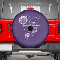 Purple Up For Military Kids Spare Tire Cover Brave Enough To Bloom Wherever We Land Month of Military Child