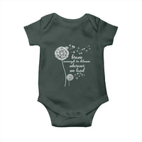 Purple Up For Military Kids Baby Onesie Brave Enough To Bloom Wherever We Land Month of Military Child