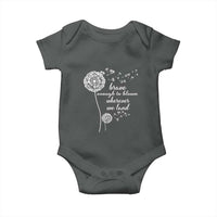 Purple Up For Military Kids Baby Onesie Brave Enough To Bloom Wherever We Land Month of Military Child