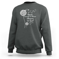 Purple Up For Military Kids Sweatshirt Brave Enough To Bloom Wherever We Land Month of Military Child