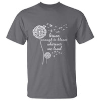 Purple Up For Military Kids T Shirt Brave Enough To Bloom Wherever We Land Month of Military Child