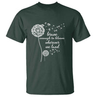 Purple Up For Military Kids T Shirt Brave Enough To Bloom Wherever We Land Month of Military Child