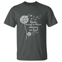 Purple Up For Military Kids T Shirt Brave Enough To Bloom Wherever We Land Month of Military Child