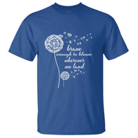 Purple Up For Military Kids T Shirt Brave Enough To Bloom Wherever We Land Month of Military Child