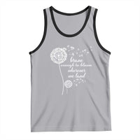 Purple Up For Military Kids Tank Top Brave Enough To Bloom Wherever We Land Month of Military Child