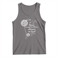 Purple Up For Military Kids Tank Top Brave Enough To Bloom Wherever We Land Month of Military Child