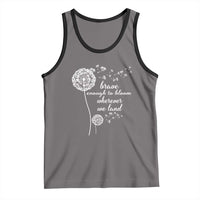 Purple Up For Military Kids Tank Top Brave Enough To Bloom Wherever We Land Month of Military Child