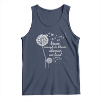 Purple Up For Military Kids Tank Top Brave Enough To Bloom Wherever We Land Month of Military Child