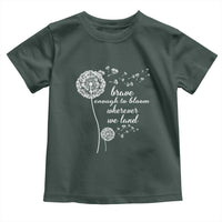 Purple Up For Military Kids Toddler T Shirt Brave Enough To Bloom Wherever We Land Month of Military Child