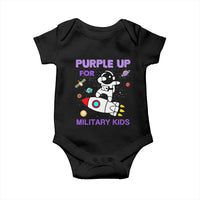 Purple Up For Military Kids Baby Onesie Military Child Month Astronaut Outer Space