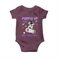 Purple Up For Military Kids Baby Onesie Military Child Month Astronaut Outer Space