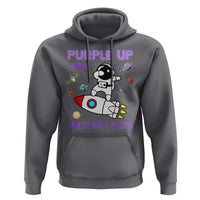 Purple Up For Military Kids Hoodie Military Child Month Astronaut Outer Space