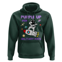 Purple Up For Military Kids Hoodie Military Child Month Astronaut Outer Space