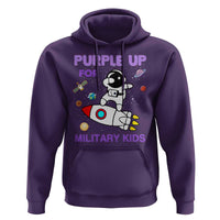 Purple Up For Military Kids Hoodie Military Child Month Astronaut Outer Space