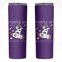 Purple Up For Military Kids Skinny Tumbler Military Child Month Astronaut Outer Space