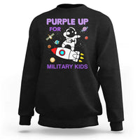Purple Up For Military Kids Sweatshirt Military Child Month Astronaut Outer Space