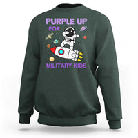 Purple Up For Military Kids Sweatshirt Military Child Month Astronaut Outer Space