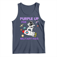 Purple Up For Military Kids Tank Top Military Child Month Astronaut Outer Space
