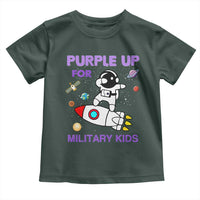 Purple Up For Military Kids Toddler T Shirt Military Child Month Astronaut Outer Space