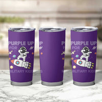 Purple Up For Military Kids Tumbler Cup Military Child Month Astronaut Outer Space