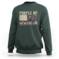 Purple Up For Military Kids Sweatshirt Military Child Month USA Flag Camouflage