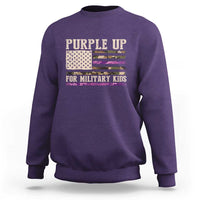 Purple Up For Military Kids Sweatshirt Military Child Month USA Flag Camouflage
