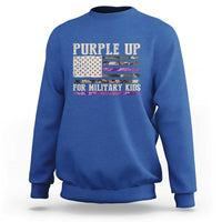 Purple Up For Military Kids Sweatshirt Military Child Month USA Flag Camouflage