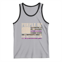 Purple Up For Military Kids Tank Top Military Child Month USA Flag Camouflage