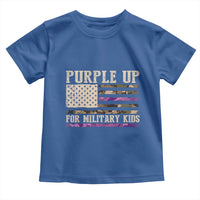Purple Up For Military Kids Toddler T Shirt Military Child Month USA Flag Camouflage