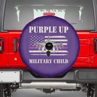 Purple Up For Military Kids Spare Tire Cover Month of Military Child Kids Air Force US Flag