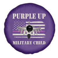 Purple Up For Military Kids Spare Tire Cover Month of Military Child Kids Air Force US Flag