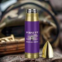 Purple Up For Military Kids Bullet Tumbler Month of Military Child Kids Air Force US Flag