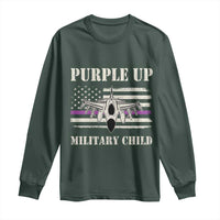 Purple Up For Military Kids Long Sleeve Shirt Month of Military Child Kids Air Force US Flag