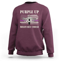Purple Up For Military Kids Sweatshirt Month of Military Child Kids Air Force US Flag