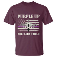 Purple Up For Military Kids T Shirt Month of Military Child Kids Air Force US Flag