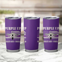 Purple Up For Military Kids Tumbler Cup Month of Military Child Kids Air Force US Flag