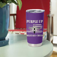 Purple Up For Military Kids Tumbler Cup Month of Military Child Kids Air Force US Flag