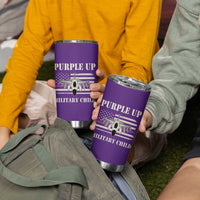 Purple Up For Military Kids Tumbler Cup Month of Military Child Kids Air Force US Flag