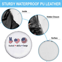 Funny Foxtrots Delta Tangos Spare Tire Cover American Flag Peace Sign Heart Sunflower