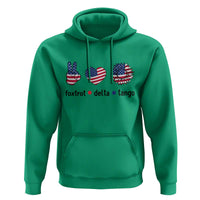 Funny Foxtrots Delta Tangos Hoodie American Flag Peace Sign Heart Sunflower