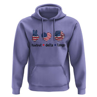 Funny Foxtrots Delta Tangos Hoodie American Flag Peace Sign Heart Sunflower