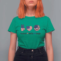 Funny Foxtrots Delta Tangos T Shirt For Women American Flag Peace Sign Heart Sunflower