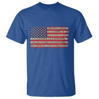 Spanish Pledge of Allegiance USA Flag Vintage Patriotic Graphic T Shirt American Patriot Promesa de Lealtad