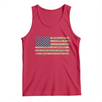 Spanish Pledge of Allegiance USA Flag Vintage Patriotic Graphic Tank Top American Patriot Promesa de Lealtad