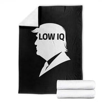 Low IQ Political Silhouette Profile Humor Throw Blanket Satirical Politics Subtle Hate